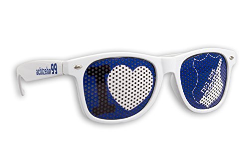 Blueprint Cologne TSG Hoffenheim Sonnenbrille Hoffenheim Fanbrille Verschiedene Varianten (I Love Weiß) von Blueprint Cologne