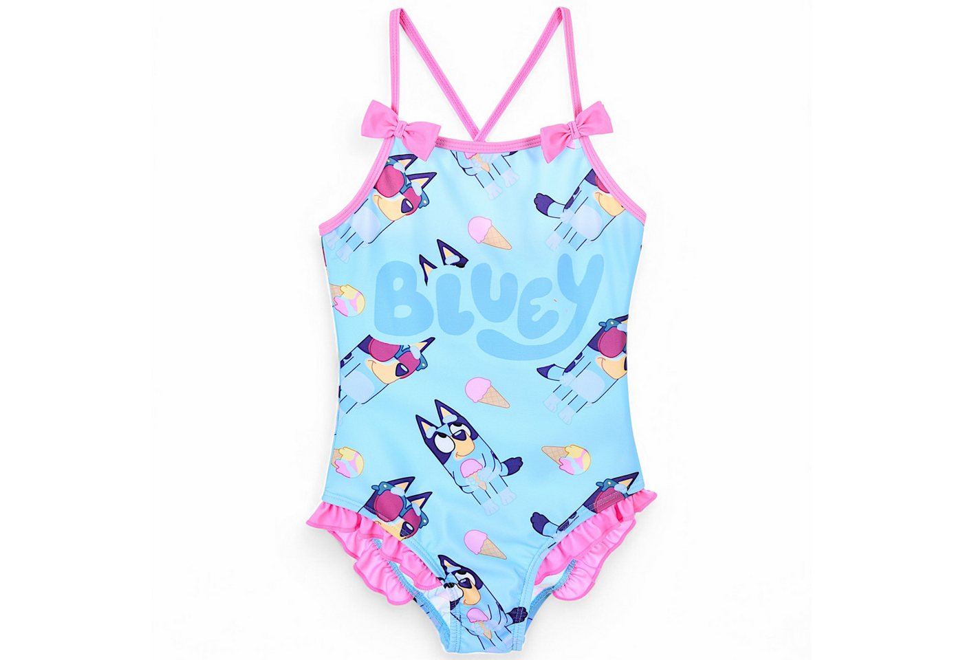 Bluey Badeanzug Bluey Mädchen Schwimmanzug mit Rüschen Gr. 98 - 116 cm Bluey Badeanzug Bluey Mädchen Schwimmanzug mit Rüschen Gr. 98 - 116 cm von Bluey