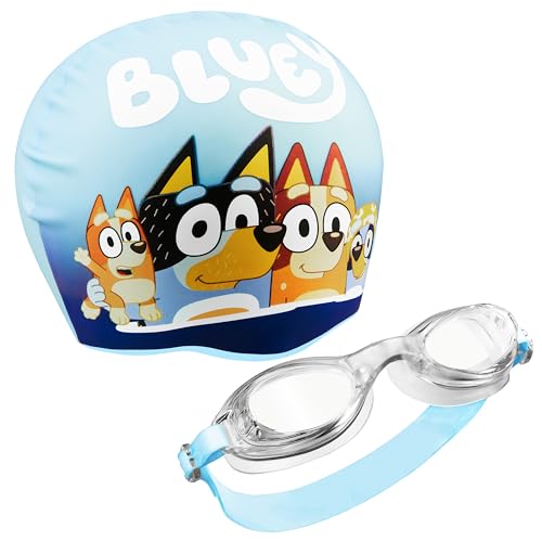 Bluey Badekappe & Schwimmbrille Kinder Set, UV-Schutz, Anti-Beschlag - Schwimmen Zubehör Bluey Badekappe & Schwimmbrille Kinder Set, UV-Schutz, Anti-Beschlag - Schwimmen Zubehör von BlueY