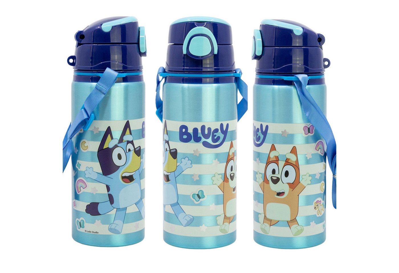 Bluey Trinkflasche Bluey Bingo Kinder Aluminium Wasserflasche Flasche 730 ml von Bluey