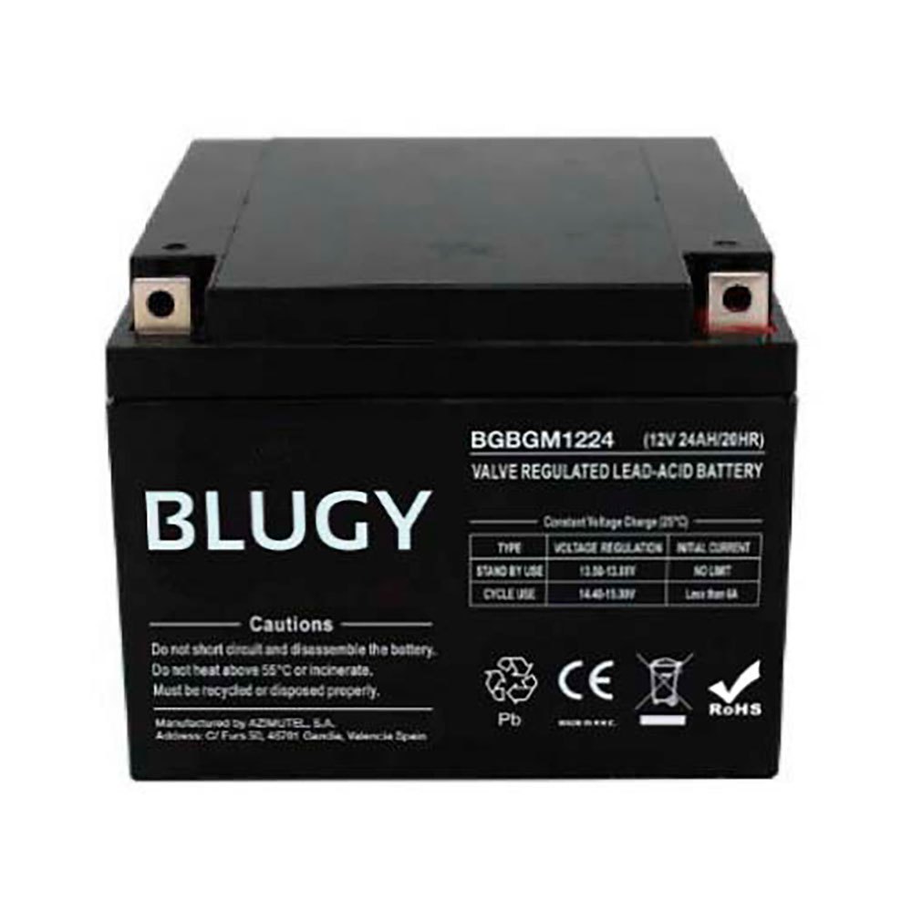 Blugy Compact Agm Batterie 24a 12v Schwarz 165x176x127 mm von Blugy