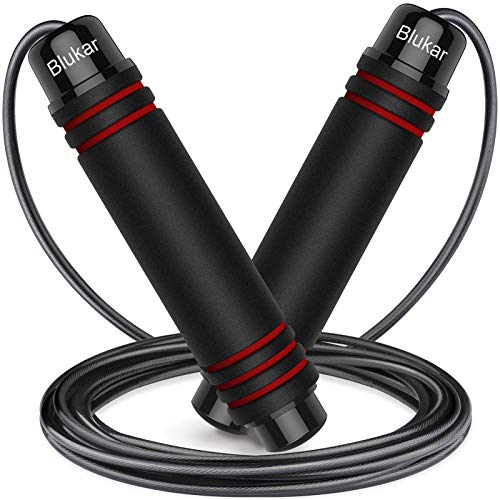 Blukar Springseil, Speed Rope Verstellbar mit Hautfreundlichen Schaum Griffe, Länge Einstellbar, rutschfest und Ideal für Fitness & Ausdauer & Seilspringen, geeignet für Erwachsene Blukar Springseil, Speed Rope Verstellbar mit Hautfreundlichen Schaum Griffe, Länge Einstellbar, rutschfest und Ideal für Fitness & Ausdauer & Seilspringen, geeignet für Erwachsene von Blukar