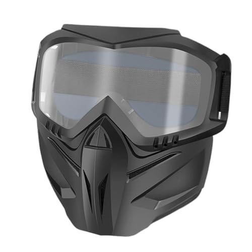 ATV-Brille mit Gesichtsschutz, Motorrad-Reitbrille mit Gesichtsschutz, Schutzbrille, Motorradhelme, Reitbrille, Brille mit Gesichtsschutz, verstellbar, rutschfest, für Offroad-Radfahren von Bmdjdq