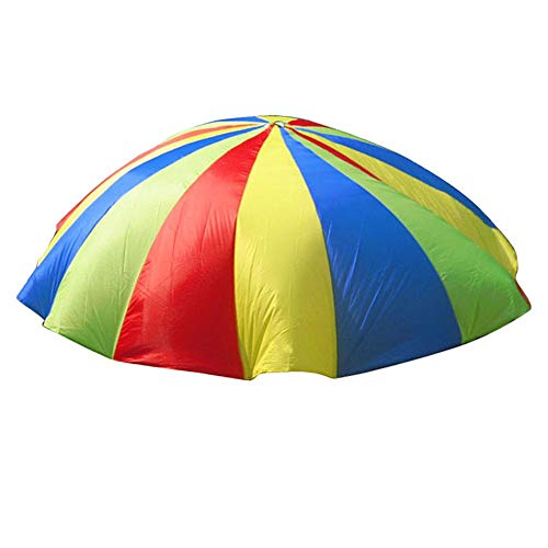 Bnineteenteam Kinder-Fallschirm, Regenbogen-Regenschirm-Fallschirm-Sport-Tätigkeits-Spiel-Zusatz, Spiel im Freien von Bnineteenteam