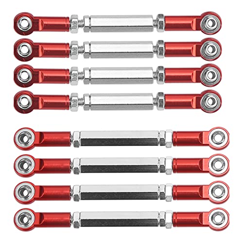Bnineteenteam Metall-Lenkservogestänge-Spurstangenkopf-Anschluss, Neuartiges Design, Leicht, Verbesserte Textur, Einfache Installation, für Ferngesteuertes WPL MN Feiyu-Auto (Rot) von Bnineteenteam