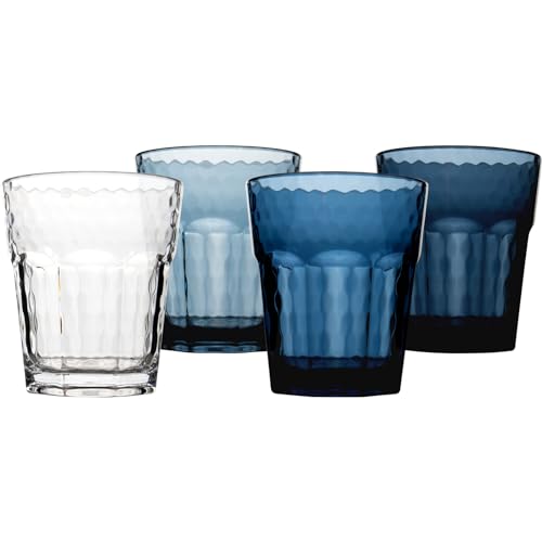 Bo-Camp Camping Gläser 4er Set Mix&Match Reise Trinkglas Wasser Wein Glas 200 ml blau von Bo-Camp