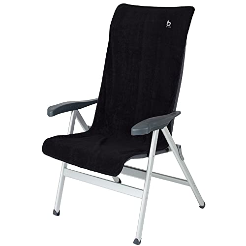 Bo-Camp Frottee Sitz Auflage Hochlehner Kissen Bezug Garten Camping Klapp Stuhl anthrazit von Bo-Camp