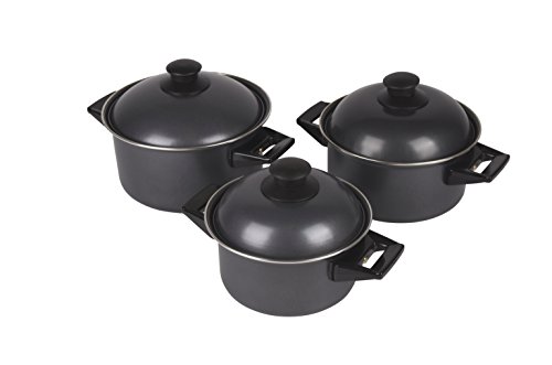 Bo-Camp Küche BC casserol Rondo Stahl/Carbon 3 Black Bo-Camp Küche BC casserol Rondo Stahl/Carbon 3 Black von Bo-Camp