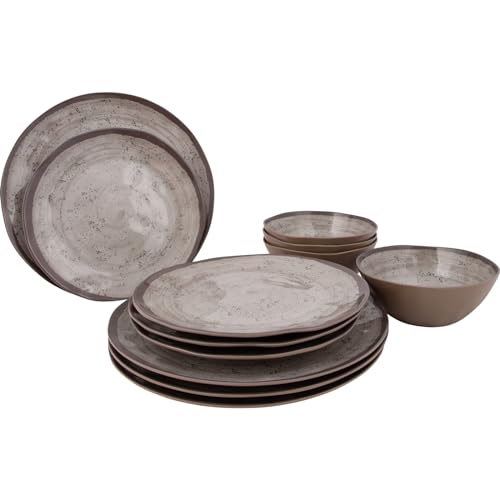 Bo-Camp Melamin Geschirr Set Halo Camping Essgeschirr Reise Picknick Teller Taupe Bo-Camp Melamin Geschirr Set Halo Camping Essgeschirr Reise Picknick Teller Taupe von Bo-Camp