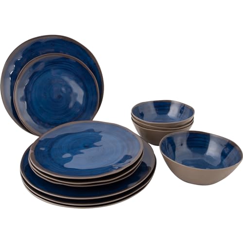 Bo-Camp Melamin Geschirr Set Halo Camping Essgeschirr Reise Picknick Teller blau Bo-Camp Melamin Geschirr Set Halo Camping Essgeschirr Reise Picknick Teller blau von Bo-Camp