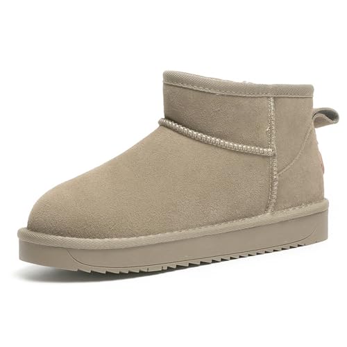 Boapond Damen Schneestiefel Mini-Stiefel für Frauen Winterstiefel Snow Boots Stiefelette mit Fell gefüttert Niedriger Stiefel Bequeme Flache Schuhe Plateau Boots Boapond Damen Schneestiefel Mini-Stiefel für Frauen Winterstiefel Snow Boots Stiefelette mit Fell gefüttert Niedriger Stiefel Bequeme Flache Schuhe Plateau Boots von Boapond