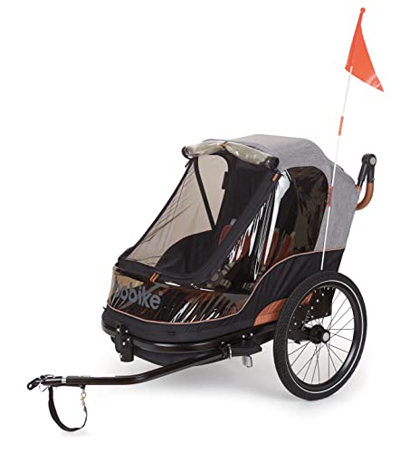 BOBIKE 8616000001 - Fahrradanhänger & Kinderwagen einfach zusammenklappbarer multifunktionaler für 1 oder 2 Kinder in Farbe Grau BOBIKE 8616000001 - Fahrradanhänger & Kinderwagen einfach zusammenklappbarer multifunktionaler für 1 oder 2 Kinder in Farbe Grau von Bobike