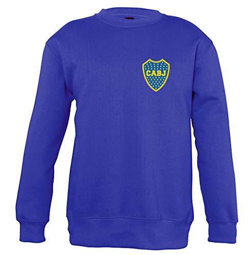 Boca Juniors Kinder-Sweatshirt, Rundhalsausschnitt, Royal Logo, Unisex L blau von Boca Juniors