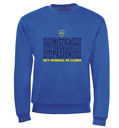 Boca Juniors Royal Mistica Sweatshirt, Rundhalsausschnitt, Unisex XXL blau von Boca Juniors