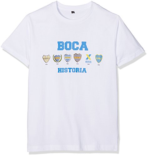 Boca Juniors T-Shirt für Herren mit Boca-Historia-Logos, Gr. S, Weiß L weiß Boca Juniors T-Shirt für Herren mit Boca-Historia-Logos, Gr. S, Weiß L weiß von Boca Juniors