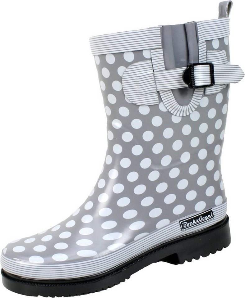 Bockstiegel Damen Regenstiefel Dorin-K grau/multi Gummistiefel von Bockstiegel