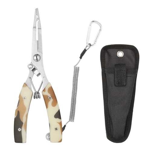 Boddceto Angelzange Angelgreifer Entferner Spaltringzange Edelstahlzange Camouflage von Boddceto