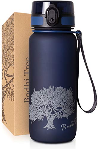 Bodhi Tree Trinkflasche 1l - 650ml - Auslaufsicher - Geruchlos - Leicht - mit Filter und Gurt - Sportflasche für Fitness, Sport und Yoga - Getränke Flasche Wasserflasche - BPA frei von Bodhi Tree