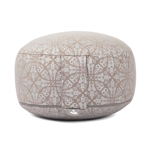 Bodhi Meditationskissen Rondo Ø 33 cm | Maharaja Collection | Yogakissen mit abnehmbarem und waschbarem Bezug aus 100% Baumwolle | Bodensitzkissen mit Kapok-Füllung | Raja/Taupe, Silber Bodhi Meditationskissen Rondo Ø 33 cm | Maharaja Collection | Yogakissen mit abnehmbarem und waschbarem Bezug aus 100% Baumwolle | Bodensitzkissen mit Kapok-Füllung | Raja/Taupe, Silber von Bodhi