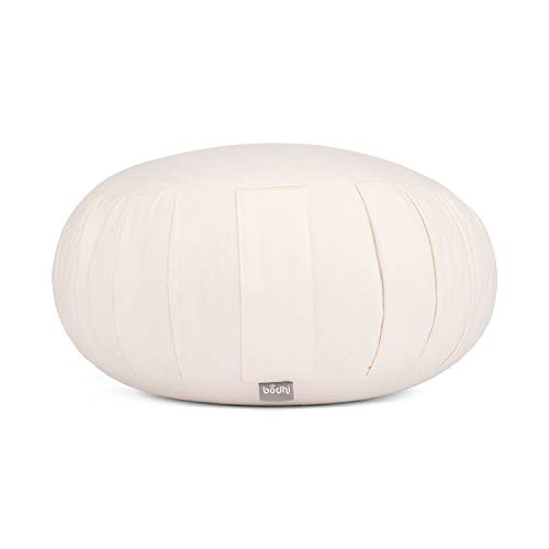 Bodhi Meditationskissen Zafu ECO | Klassisches Traditionelles Yogakissen Rund mit Dehnfalten | Bezug aus 100% Bio-Baumwolle | Hohes Yoga Sitzkissen mit Bio Dinkelfüllung | Sitzhöhe 20 cm Bodhi Meditationskissen Zafu ECO | Klassisches Traditionelles Yogakissen Rund mit Dehnfalten | Bezug aus 100% Bio-Baumwolle | Hohes Yoga Sitzkissen mit Bio Dinkelfüllung | Sitzhöhe 20 cm von Bodhi