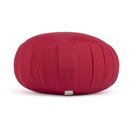 Bodhi Meditationskissen Zafu ECO | Klassisches Traditionelles Yogakissen Rund mit Dehnfalten | Bezug aus 100% Bio-Baumwolle | Hohes Yoga Sitzkissen mit Bio Dinkelfüllung | Sitzhöhe 20 cm Bodhi Meditationskissen Zafu ECO | Klassisches Traditionelles Yogakissen Rund mit Dehnfalten | Bezug aus 100% Bio-Baumwolle | Hohes Yoga Sitzkissen mit Bio Dinkelfüllung | Sitzhöhe 20 cm von Bodhi