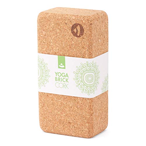 Bodhi Yoga Block Kork Brick | Einzeln & als Set | 100% Naturkork – Universal Yogaklotz | Umweltfreundlich & Nachhaltig | Tool für deine Asanas, Stretching & Regeneration | 220x110x70 mm von Bodhi