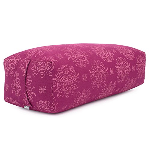 Bodhi Yoga Bolster SALAMBA Lotus | Maharaja Collection | Rechteckig | Waschbarer Bezug aus Baumwolle | Yogarolle mit Dinkelfüllung | Yoga Zubehör für Restorative Yoga und Yin Yoga | Berry Bodhi Yoga Bolster SALAMBA Lotus | Maharaja Collection | Rechteckig | Waschbarer Bezug aus Baumwolle | Yogarolle mit Dinkelfüllung | Yoga Zubehör für Restorative Yoga und Yin Yoga | Berry von Bodhi