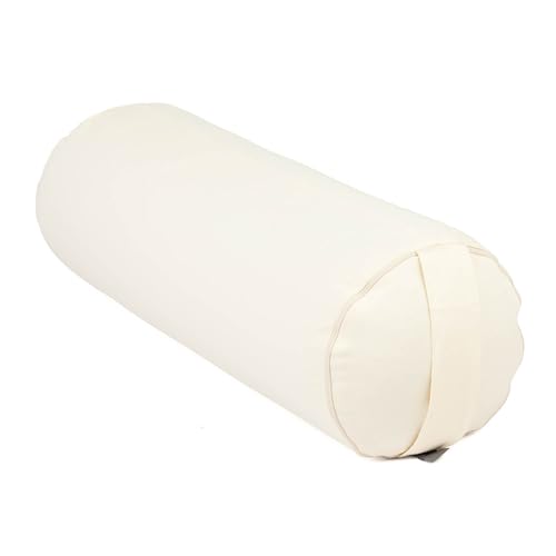 Bodhi Yoga Mini Bolster ECO | Ø 14 cm | 100% Bio-Baumwolle | Nackenrolle mit Buchweizenschalen | Yogabolster mit abnehmbarem und waschbarem Bezug | Yogarolle für Meditation | Natur von Bodhi