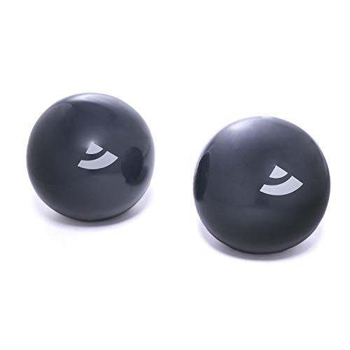 Pilates Toning Ball 2er Set | Auswahl aus je 1 kg oder 0,5 kg | Ø 12 cm | anthrazit von Bodhi