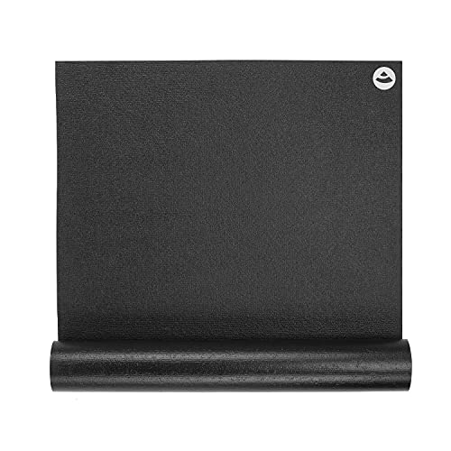 Yogamatte KAILASH PREMIUM, günstig & robust, rutschfest, schadstoffrei nach Ökotex 100, 183 x 60cm, 3mm dünne Privat- und Studiomatte, phtalatfrei, maschinenwaschbar (schwarz) - Made in Germany von Bodhi