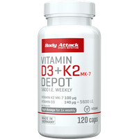 Body Attack VITAMIN D3 + K2 DEPOT - 120 Caps von Body Attack