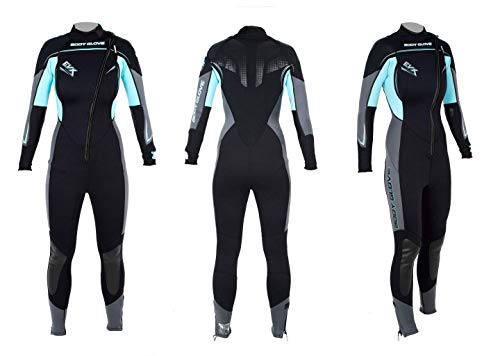 BODY GLOVE EVX Front Zip 3mm türkis Fullsuit Wetsuit Damen Neoprenanzug Tauchanzug Surfen Kiten Anzug (LT) von Body Glove