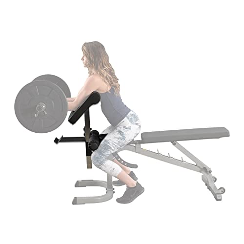 Body-Solid GPCA-1 Curlpult-Aufsatz mit Ablage | Scott-Bank | Zubehör Hantelbank GFID-31, GFID-71, GFID-100, POB-44X und GDIB-46L | Preacher Curl Station von Body-Solid