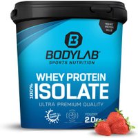 Whey Protein Isolat - 2000g - Erdbeer von Bodylab24