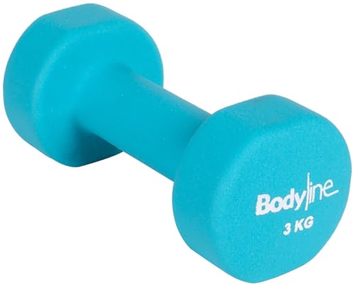 Hantel aus Gusseisen, bezogen mit Neopren, 3 kg, stoßfest und rutschfest, Einzelhantel, Fitnessstudio und HomeGym Hantel aus Gusseisen, bezogen mit Neopren, 3 kg, stoßfest und rutschfest, Einzelhantel, Fitnessstudio und HomeGym von Bodyline