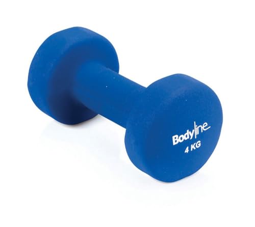 Hantel aus Gusseisen mit Neoprenbezug 4 kg — stoßfest und rutschfest — Single — Fitnessstudio und HomeGym Hantel aus Gusseisen mit Neoprenbezug 4 kg — stoßfest und rutschfest — Single — Fitnessstudio und HomeGym von Bodyline