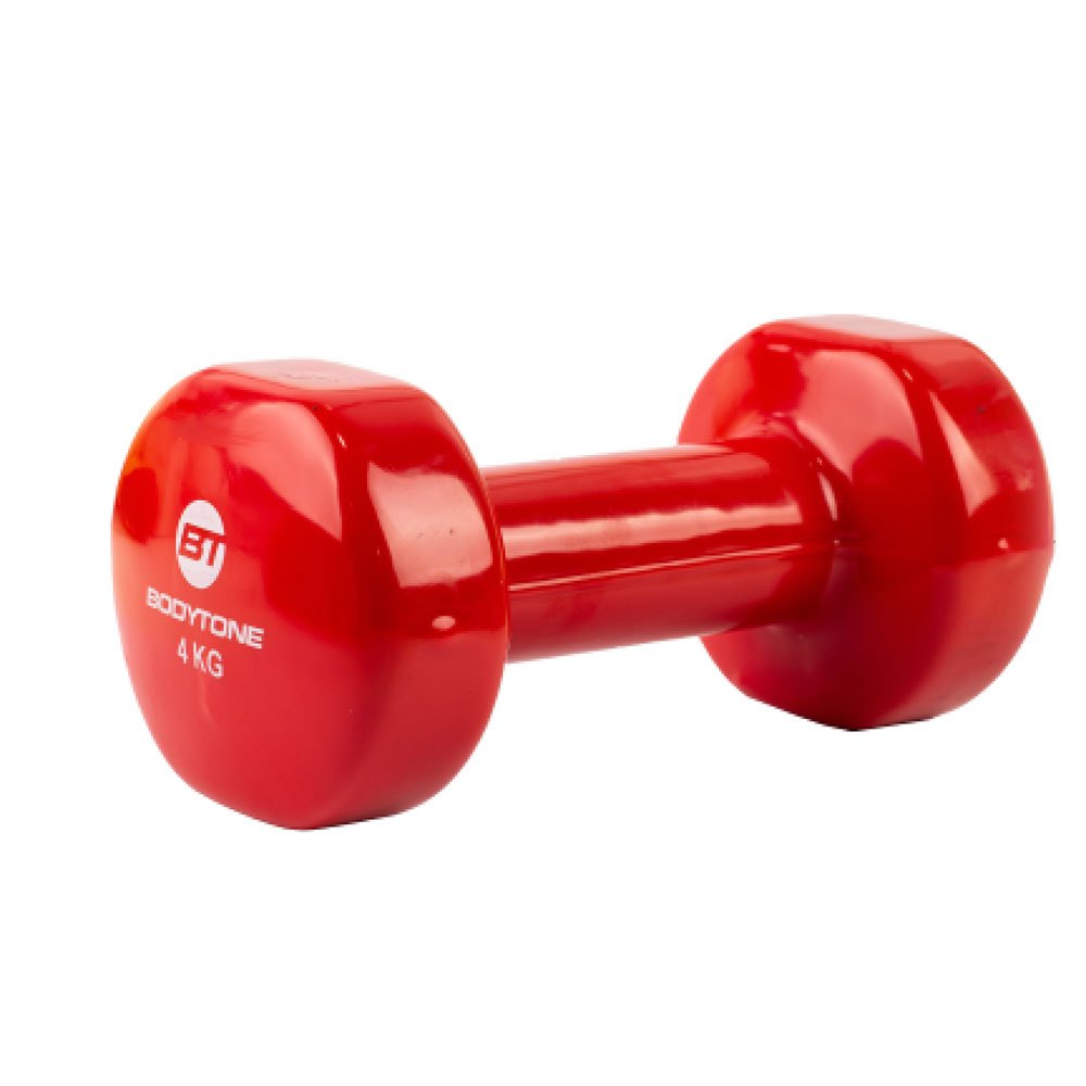 Bodytone V4 4kg Pvc Coated Dumbbell 2 Units Rot 4 kg von Bodytone