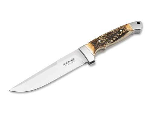 Böker Manufaktur Solingen Unisex – Erwachsene Vollintegral XL 2.0 Hirschhorn feststehendes Messer, Silber, 28,6 cm Böker Manufaktur Solingen Unisex – Erwachsene Vollintegral XL 2.0 Hirschhorn feststehendes Messer, Silber, 28,6 cm von Böker