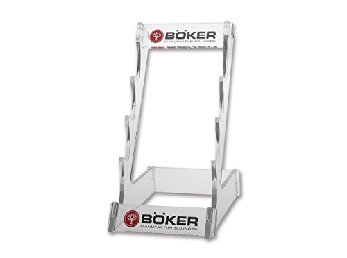 Böker Manufaktur Solingen Acryl Display Fahrtenmesser 4 Transparent - 14,5 x 26 cm (B/H), silber von Böker Manufaktur