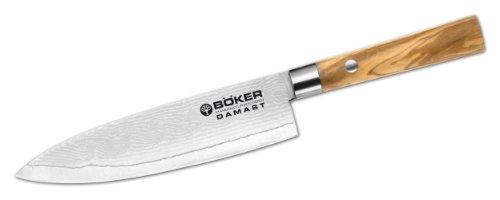 Böker 130439DAM DAMAST OLIVE Kochmesser Messer 15.7cm von Böker