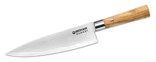 Böker Damast Olive Kochmesser Groß von Böker