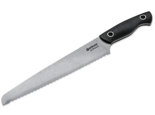 Böker Saga G10 Stonewash Brotmesser, Schwarz, 35,8 cm von Böker