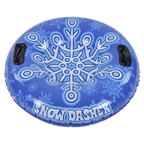 Bognajin Schneeschlauch Mit Griff, PVC, 45 Pfund Tragend, Blau-weiß, Aufblasbare Skiringe Für Erwachsene Und Familien von Bognajin