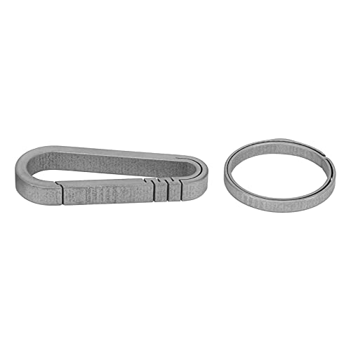 Schlüsselanhänger-Clip und Haken aus Legierung, robust und leicht für Outdoor-Aktivitäten, mit Mini-Schlüsselanhänger-Clip und Schlüsselringen, sicheres und verschleißfestes Design (Gray) von Bognajin