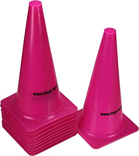 Boje Sport - 10er Set Markierkegel, 38 cm, Farbe: pink, für das Fußballtraining, Trainingshilfen, Leitkegel, Inlineskating, Reitsport und Agility Hundesport, Leichtathletik Boje Sport - 10er Set Markierkegel, 38 cm, Farbe: pink, für das Fußballtraining, Trainingshilfen, Leitkegel, Inlineskating, Reitsport und Agility Hundesport, Leichtathletik von Boje Sport