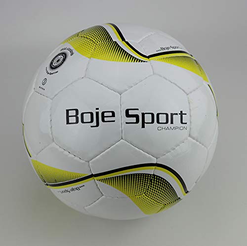 Boje Sport - Blindenfußball Ball - Futsal IBSA Standard - Wettkampfspielball, Champion, Farbe: gelb-weiß Boje Sport - Blindenfußball Ball - Futsal IBSA Standard - Wettkampfspielball, Champion, Farbe: gelb-weiß von Boje Sport