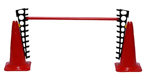 Boje Sport Kombi-Trainingshürde: 2X Leiterhürde: 45 cm, 2X Mehrzweckkegel: 40 cm, 1x Stange: 80 cm, Farbe: rot Boje Sport Kombi-Trainingshürde: 2X Leiterhürde: 45 cm, 2X Mehrzweckkegel: 40 cm, 1x Stange: 80 cm, Farbe: rot von Boje Sport