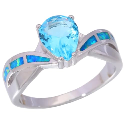 Ring Ringe Damen Bijouterie Herren Blauer, Modischer Damen-Schmuckring, Passend Zu Jedem Outfit, Der Derzeit Beliebteste Ring 5 Oj8307 von Bokmergne