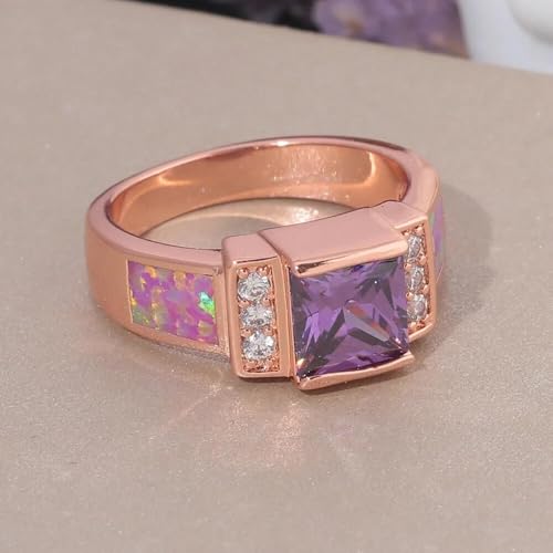 Ring Ringe Damen Bijouterie Herren Der Rosafarbene Damen-Schmuckring Passt Zu Jedem Outfit. Der Derzeit Beliebteste Ring. 6 Roségoldfarbe von Bokmergne