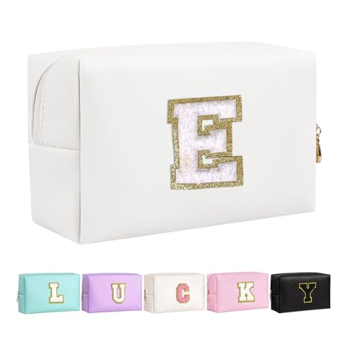 Make-up Tasche für Mädchen und Frauen, personalisierte Make-up Taschen mit Initialen wasserdichter PU Leder Reißverschluss Kulturbeutel Kosmetiktasche Make-up Tasche für Mädchen und Frauen, personalisierte Make-up Taschen mit Initialen wasserdichter PU Leder Reißverschluss Kulturbeutel Kosmetiktasche von Boletochic